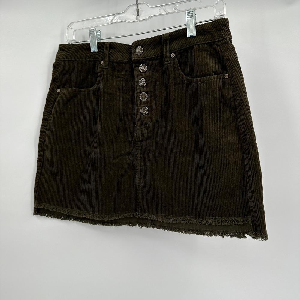 Womens Y2K Corduroy Mini Skirt Size 7 Indie Sleaze Grunge Minimalist Academia